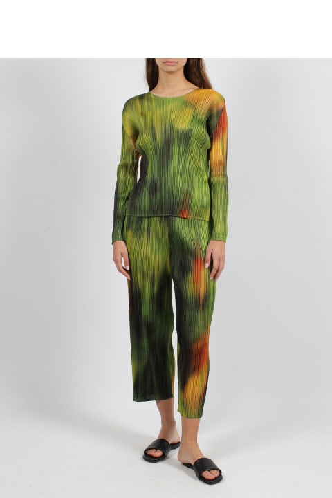 Fashion for Women Pleats Please Issey Miyake Turnip & Spinach Top