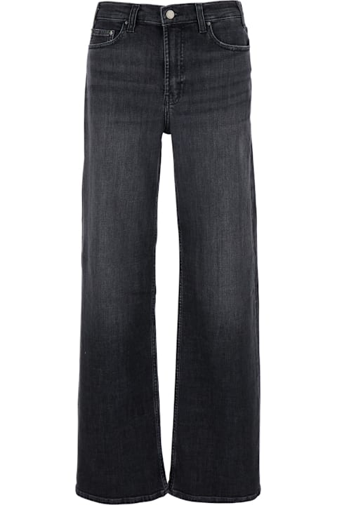 Homeware AG Jeans Grey Jeans With Belt Loops And Logo Patch On The Rear In Denim Woman