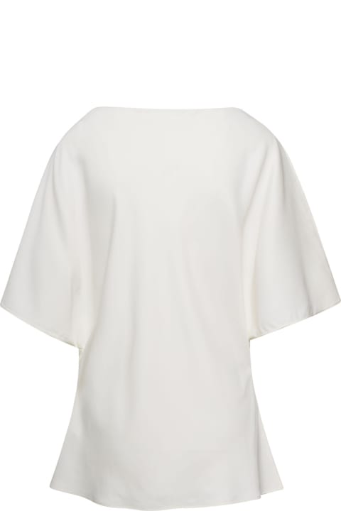 Róhe Topwear for Women Róhe White Shirt With Boat Neckline In Viscose Woman