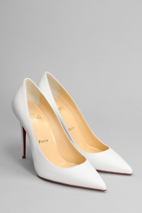 Kate 100 Pumps In White Leather