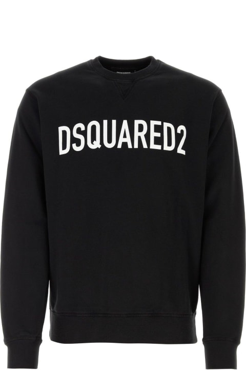 Fleeces & Tracksuits for Men Dsquared2 Logo Printed Crewneck Sweatshirt