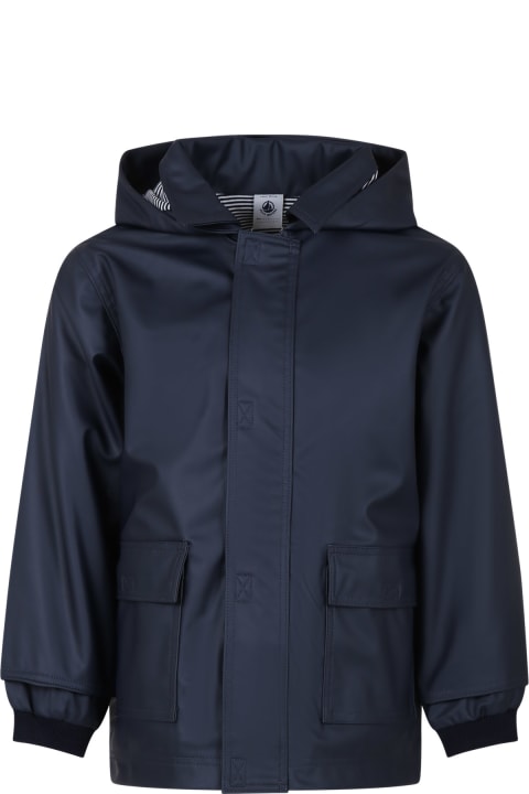 Petit Bateau Topwear for Boys Petit Bateau Bue Raincoat For Kids