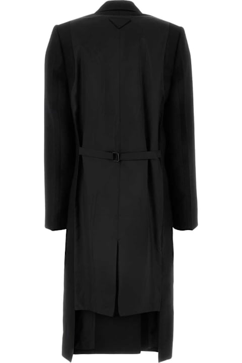 Prada Women Prada Black Wool Coat