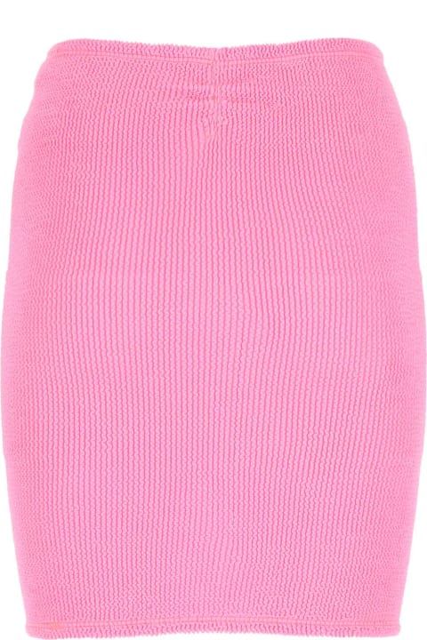 Hunza G for Women Hunza G Fluo Pink Stretch Nylon Mini Skirt