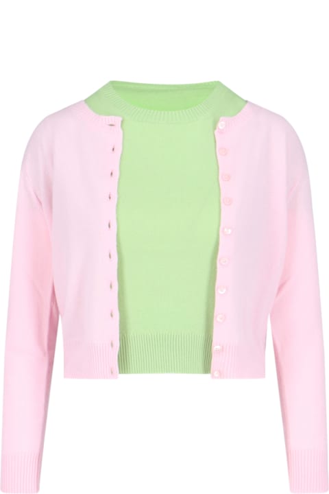 Canessa Clothing for Women Canessa Two-tone Crop Knit Cardigan