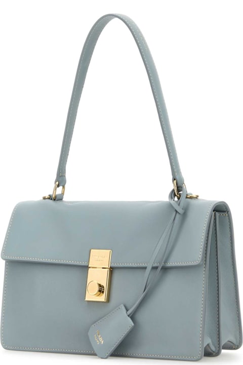 Prada Bags for Women Prada Powder Blue Leather Handbag