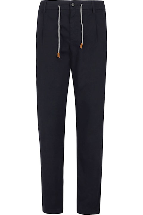 Eleventy for Men Eleventy Drawstring Tapered-leg Trousers