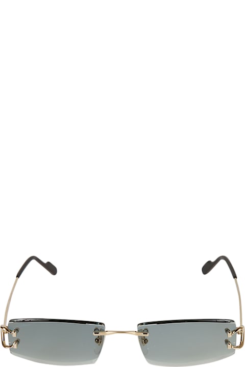 Cartier Eyewear Eyewear Sale for Men Cartier Eyewear Rectangle Rimless Sunglasses