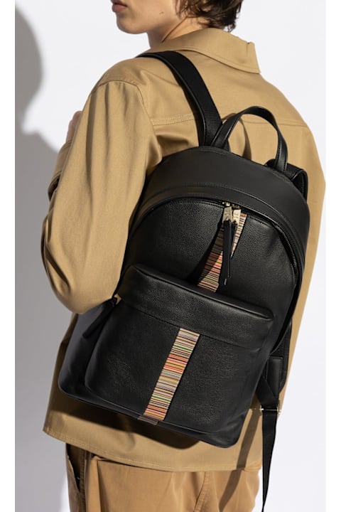 Backpacks for Men Paul Smith Leather Backpack