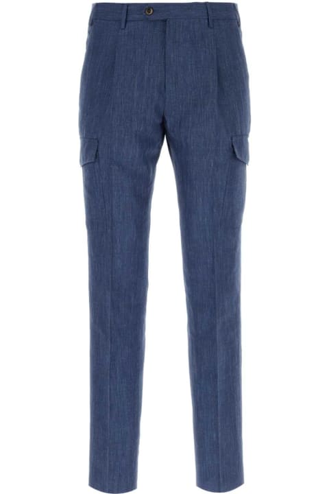PT01 Pants for Men PT01 Blue Wool Blend Pant