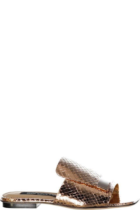 Homeware Sergio Rossi Leather Flat Sandals