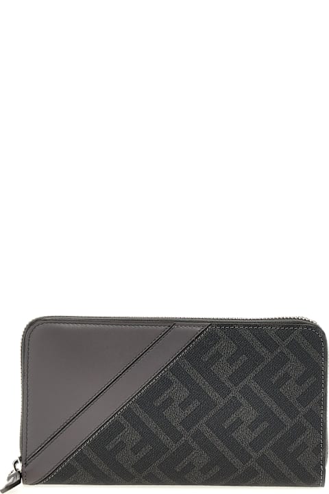 Fendi for Men Fendi 'zip Around Fendi Diagonal' Wallet