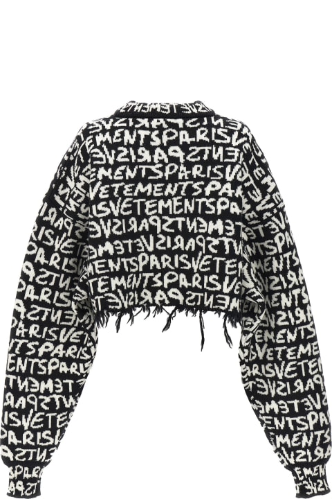 VETEMENTS Sweaters for Women VETEMENTS 'graffiti Monogram' Sweater