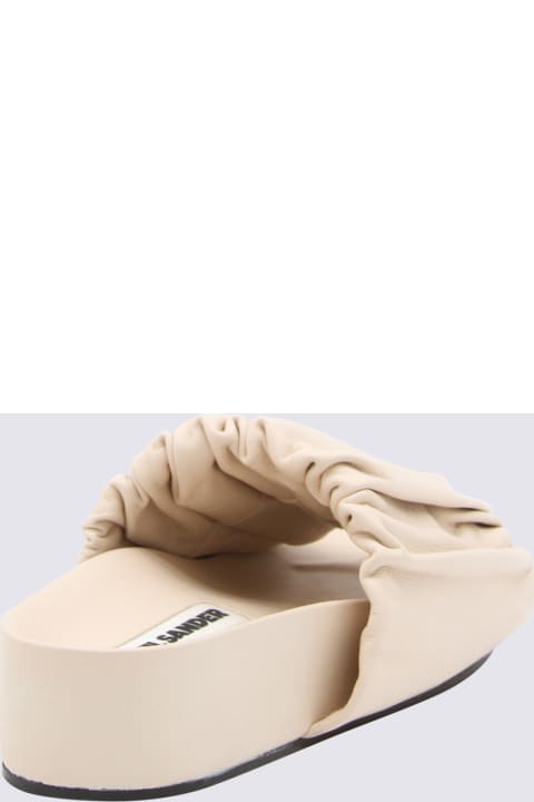Jil Sander Flat Shoes for Women Jil Sander Light Pink Leather Sandals