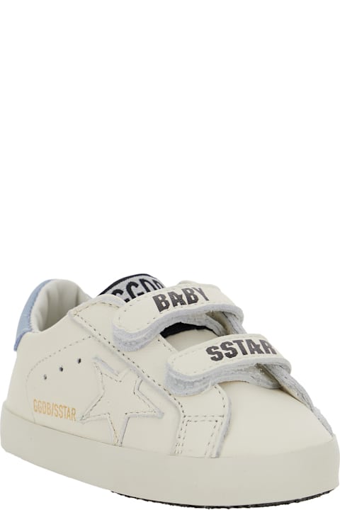 Shoes for Baby Girls Golden Goose Baby School Set Nappa Upper Stripes And Star Leather Heel