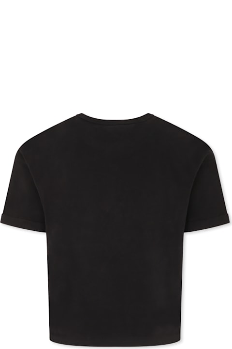 Calvin Klein T-Shirts & Polo Shirts for Girls Calvin Klein Black T-shirt For Girl With Logo