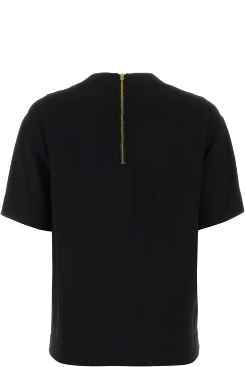 Moschino Topwear for Women Moschino Black Crepe T-shirt