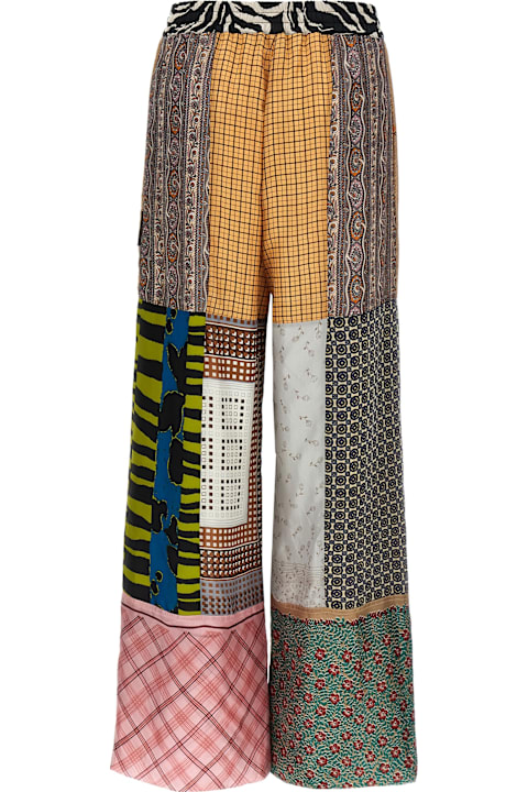 Marine Serre for Women Marine Serre 'regenerated Silk Scarves Drawstring' Pants