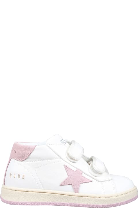 Shoes for Girls Golden Goose White June Ballstar High Sneakers For Girl With Logo