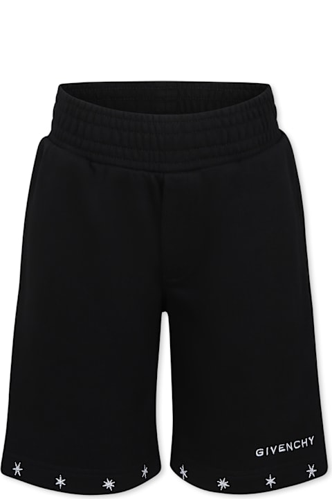 Givenchy Bottoms for Boys Givenchy Black Shorts For Boy With Logo