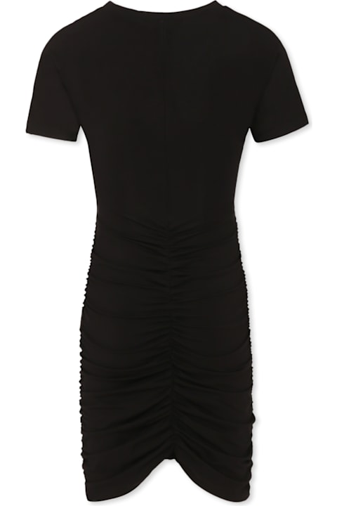 Philosophy di Lorenzo Serafini Kids for Girls Philosophy di Lorenzo Serafini Kids Black Dress For Girl With Logo