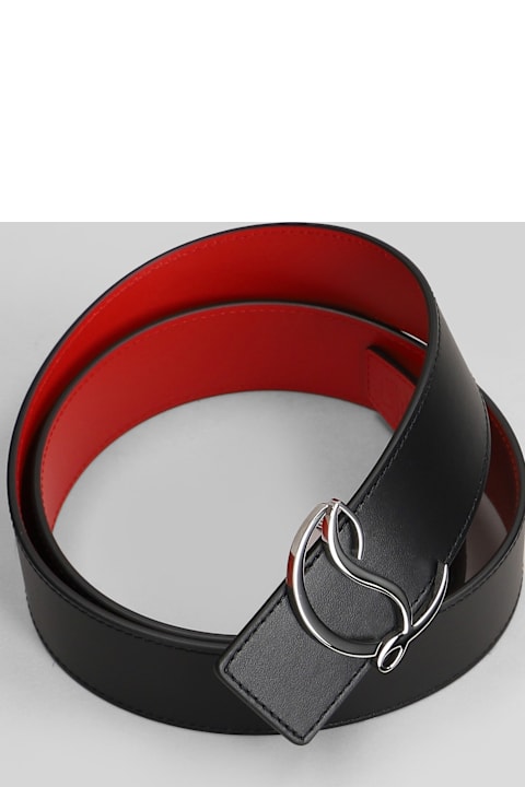 Homeware Christian Louboutin Belts In Black Leather