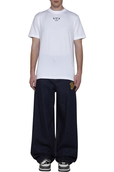 Topwear for Men Off-White Off White Logo Printed Crewneck T-shirt