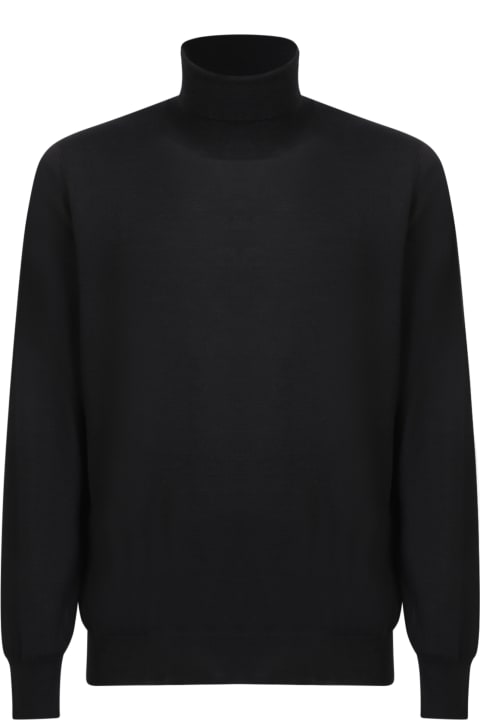 Lardini for Men Lardini High Neck Wool Sweater Black