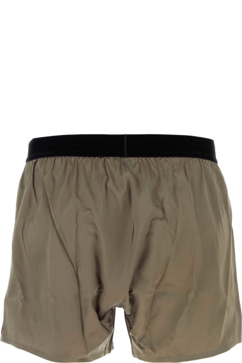 Clothing for Women Tom Ford Sage Green Satin Boxer