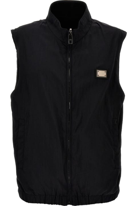 Coats & Jackets for Men Dolce & Gabbana Logo Reversible Vest