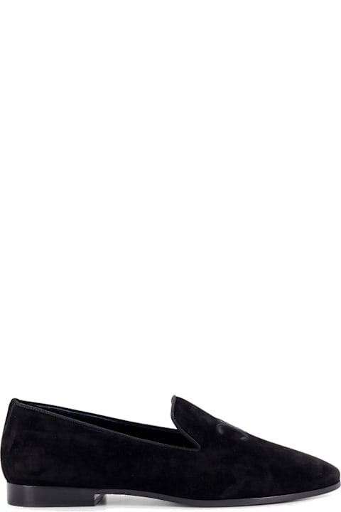 Celine for Kids Celine Velvet Loafers With Embroidered Triomphe Logo