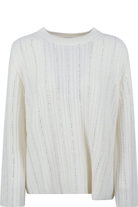 Allude Sweaters for Women Allude Crystal Embellished Stripe Sweater