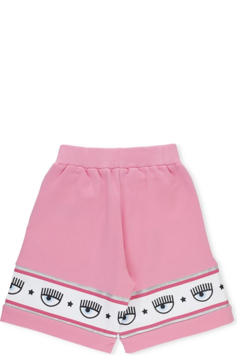 Bottoms for Girls Chiara Ferragni Maxi Logomania Bermuda Shorts
