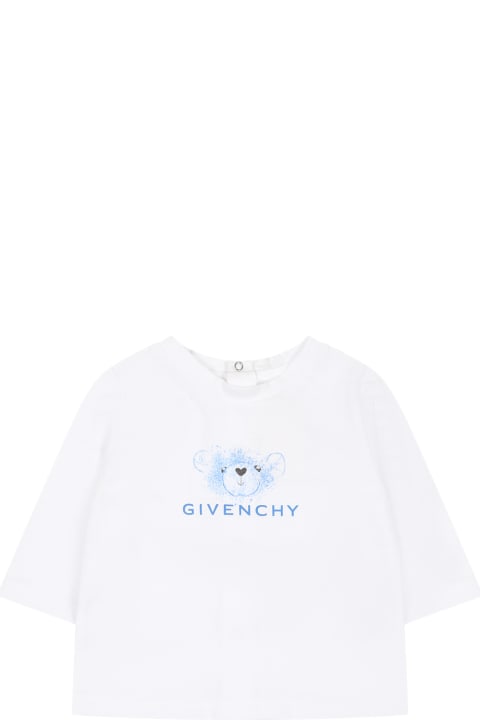 Givenchy for Baby Boys Givenchy Light Blue Suit For Baby Boy With Logo