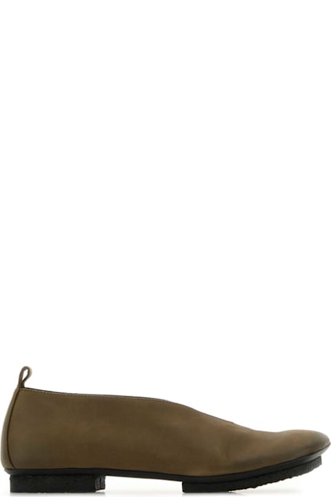 Uma Wang for Men Uma Wang Olive Green Leather Stone Ballerinas