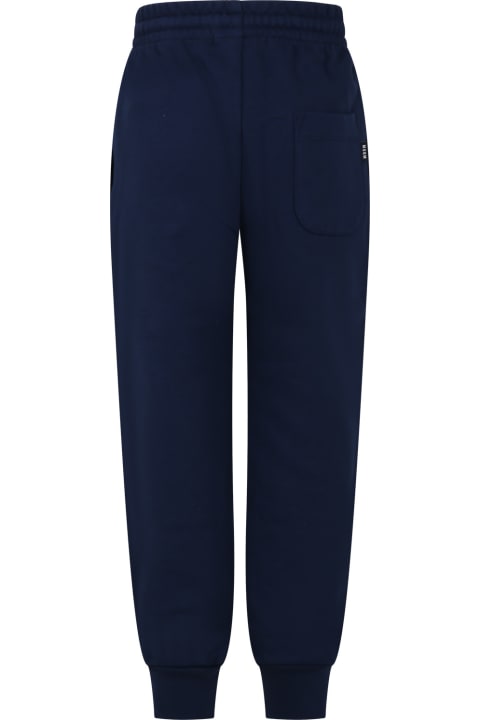 Bottoms for Boys MSGM Blue Trousers For Kids With Logo