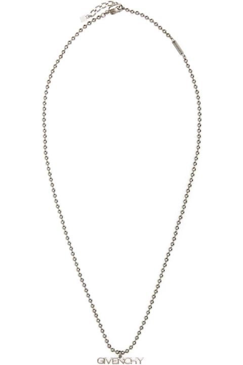 メンズ ネックレス Givenchy Silver Metal Necklace