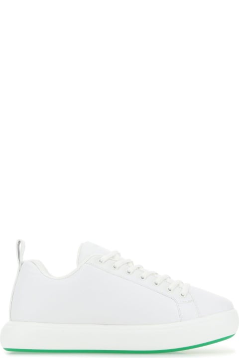 Bottega Veneta for Men Bottega Veneta White Leather Tennis Sneakers
