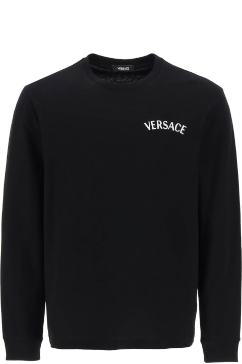 Versace Clothing for Men Versace Milano Stamp Long-sleeved T-shirt
