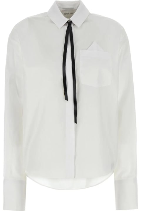 SportMax Topwear for Women SportMax White Poplin Gesso Shirt