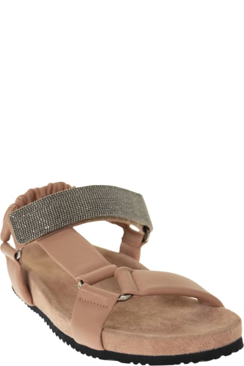 Suede Sandals With Monile