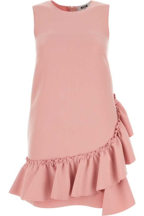 Fashion for Women MSGM Pink Polyester Blend Mini Dress