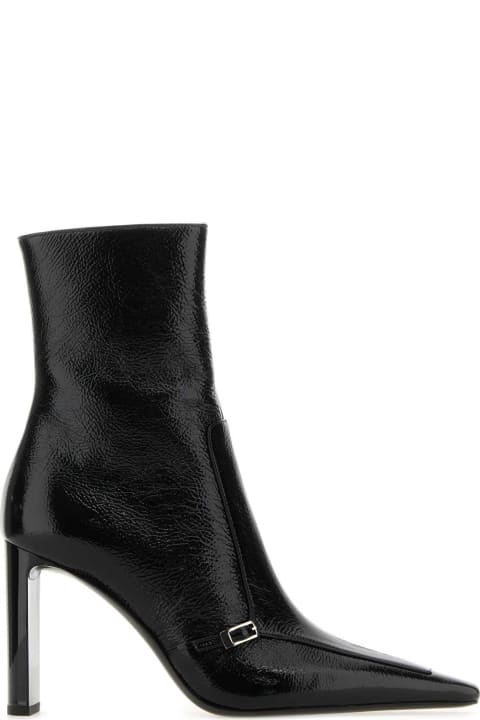 Boots for Women Saint Laurent Black Leather Vendome Ankle Boots