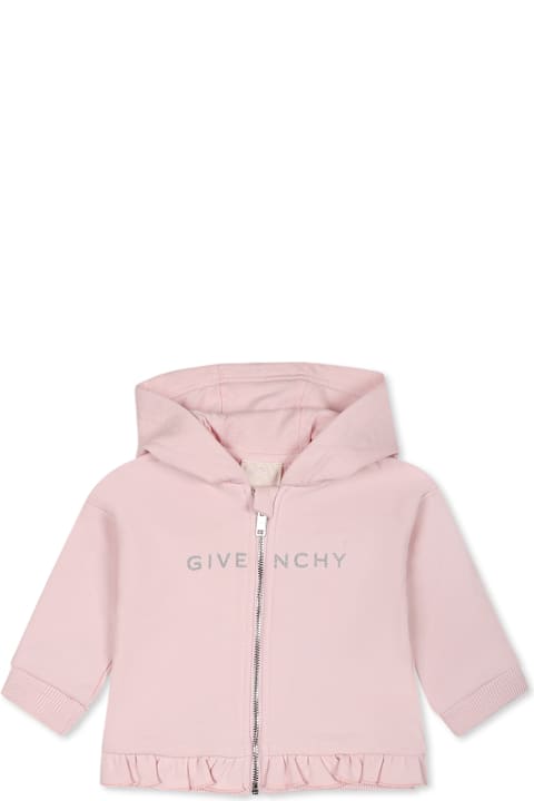 Givenchy Sweaters & Sweatshirts for Baby Boys Givenchy Pink Sweatshirt For Baby Girl With Logo