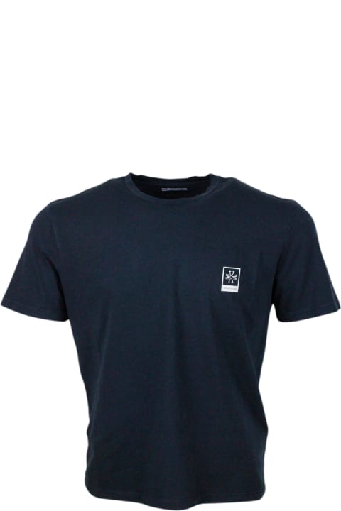 Jacob Cohen Topwear for Men Jacob Cohen Short-sleeved Crew-neck T-shirt In Stretch Cotton With Logo On The Chest