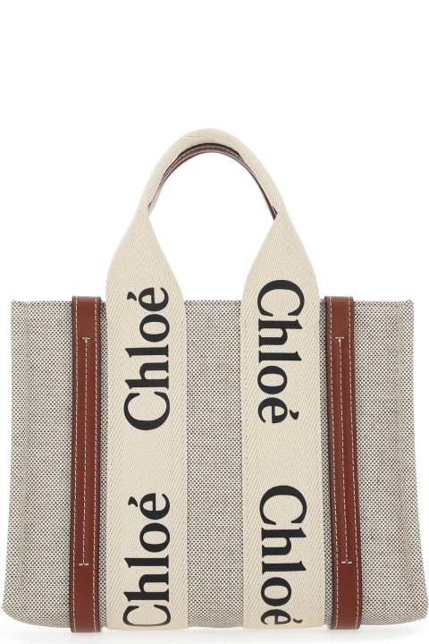 Chloé Bags for Women Chloé Multicolor Fabric Small Woody Shopping Bag