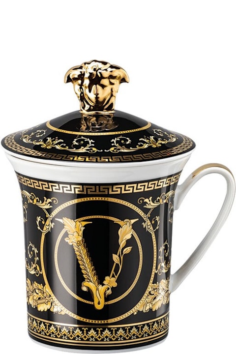 أدوات المائدة Versace Mug Con Coperchio Virtus Gala Black