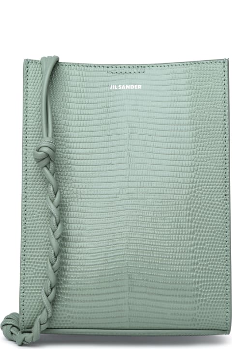 Jil Sander for Women Jil Sander 'tangle' Small Pastel Green Calf Leather Crossbody Bag