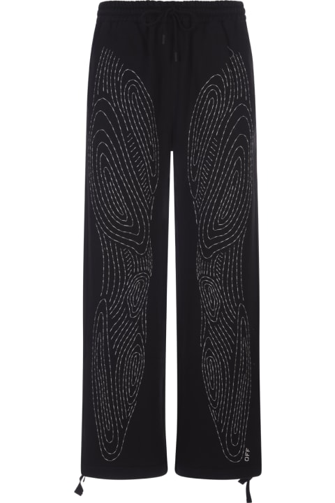 Off-White for Men Off-White Skate Body Stitch Joggers In Black Jersey