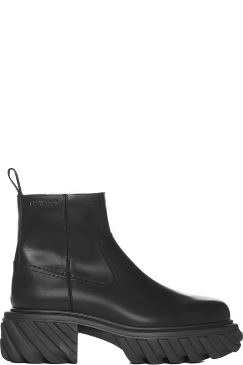 Off-White Boots for Men Off-White Tractor Motor Ankle Boots